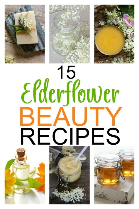 15 Elderflower Bath And Body Recipes – Bath and Body Bath And Body Recipes, Elderflower Recipes, Elderberry Flower, Ideas For Crafts, Elderberry Tea, Homemade Elderberry, Diy Moisturizer, Immune Boosting Foods, Soap For Sensitive Skin