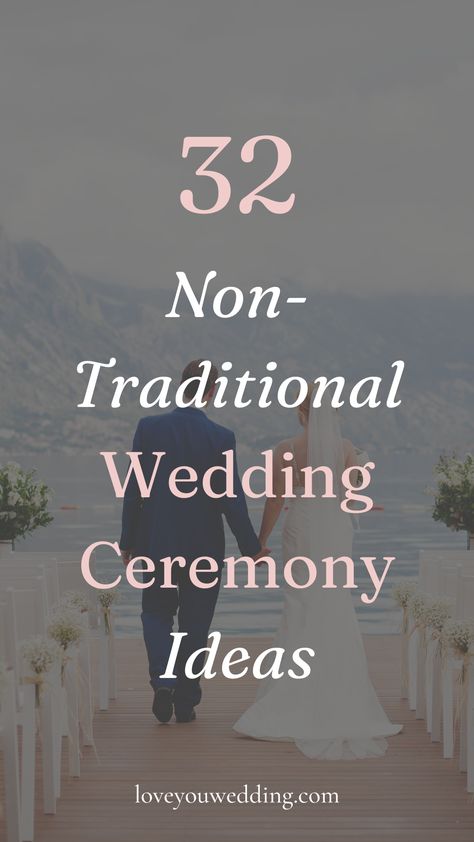 Non Traditional Wedding Ceremony, Non Religious Wedding Ceremony, Unique Wedding Ceremony Ideas, Traditional Wedding Ceremony, Low Key Wedding, Unique Wedding Ceremony, Small Weddings Ceremony, Informal Weddings, Wedding Ceremony Traditions