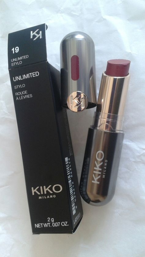 Unlimited (deep red,19) by Kiko Milano, smooth and matte lip color $14.99 Kiko Red Lipstick, Kiko Milano Lipstick, Kiko Lipstick, Haut Routine, Dope Makeup, Matte Lip Color, Fancy Makeup, Kiko Milano, Makeup Obsession