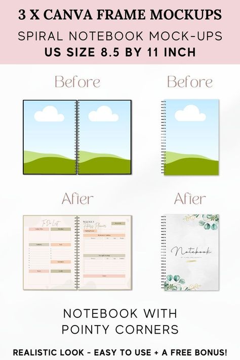 Canva Notebook Mock-up US Size cuteplanner #questionnairesforplanners #goodnotesplanner #quarterlyplanner Planners Printables, Daily Routine Planner, Keyword Elements Canva, Graphic Shapes Design, Desain Buklet, Projects Design, Graphic Design Tutorials Learning, Canvas Learning, Canva Tutorial