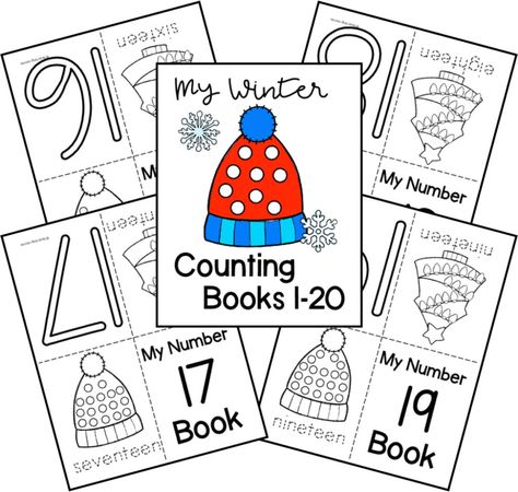 winter counting printable booklet Teaching Strategies Gold, Free Math Printables, Winter Theme Preschool, Number Book, Phonics Chart, Teaching Mama, Multisensory Activities, Math Tools, Preschool Planning