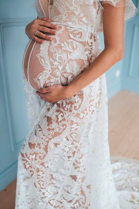 Lace maternity long boudoir dress for photo session / Premium Gown with train for pregnant Lace Undershirt Outfit, Lace Maternity Dress Photography, Undershirt Outfit, Outfit Pregnant, Lace Undershirt, Diy Maternity Photos, Summer Pregnancy Outfits, Maternity Dresses Photography, Pregnancy Pics