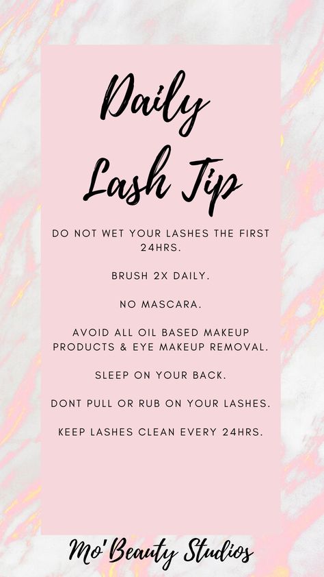 Daily advice for lash extensions...and aftercare. Lash Extensions Appointment, Lash Introduction, Tips For Lash Extensions, Lash Extension Prep Instructions, Lash Tech After Care, Eyelash Extensions Quotes Posts, Tips For Eyelash Extensions, Lash Extensions Business Marketing, Lash Extensions Tips For Clients