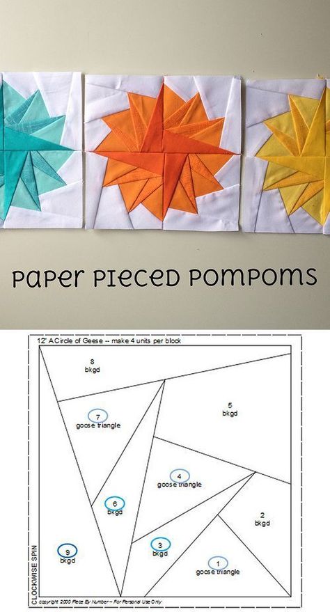 Fpp Quilt Patterns, Pompom Tutorial, Patterns For Quilting, Pieced Quilt Patterns, Paper Peicing Patterns, Free Paper Piecing Patterns, Paper Piecing Tutorial, Heart Quilts, Paper Pieced Quilt Patterns