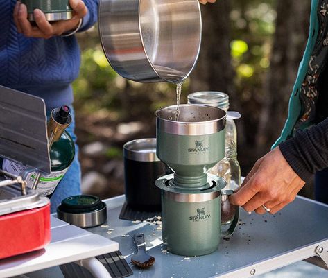 Stanley Mug, Clever Coffee, Stanley Products, Pour Over Coffee Maker, Gifts For Campers, Pour Over Coffee, Coffee Filter, Steel Handle, Drip Coffee Maker