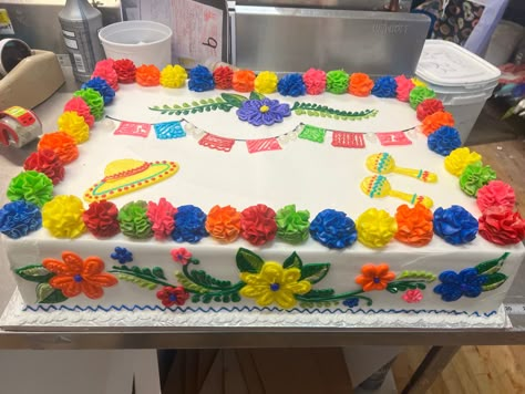 Mexican Themed Cakes, Mexican Fiesta Cake, Mexican Theme Baby Shower, Theme Drawing, Mexican Fiesta Birthday Party, Mexican Cake, Mexican Baby Shower, Mexican Birthday Parties, Fiesta Cake