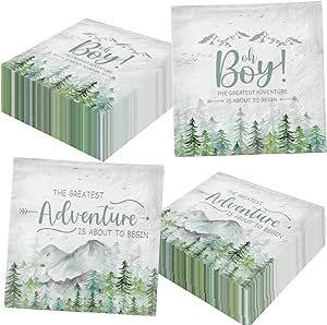 Adventure Awaits Baby Shower Napkins,Let The Adventure Begin Decoration 40pcs Mountain Themed Baby Shower Napkins Decoration for Adventure Boy Baby Shower Party Decoration Adventure Baby Shower Food, Baby Shower Mountain Theme Boy, The Adventure Begins Baby Shower Theme, Camping Baby Shower Ideas, Mountain Themed Baby Shower Ideas, Let The Adventure Begin Baby Shower Boys, National Park Baby Shower Theme, Mountain Baby Shower Theme, Adventure Baby Shower Theme