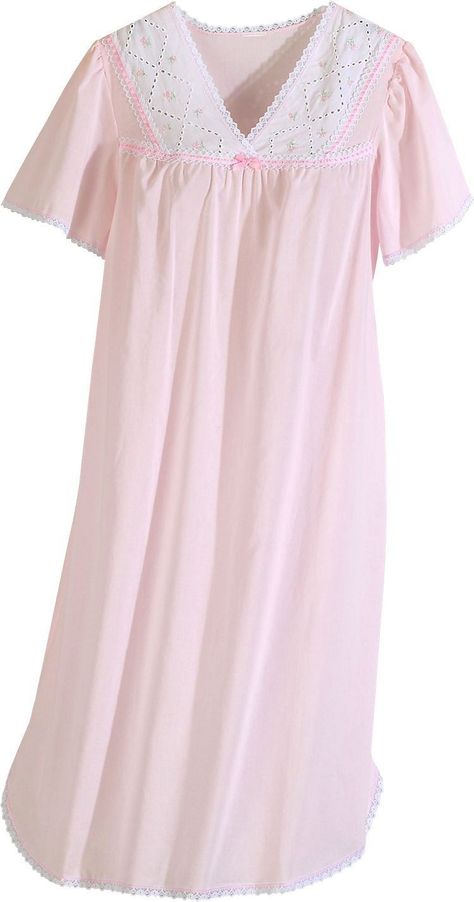 Cotton Night Dress, Nightgown Pattern, Cotton Nighties, Night Gown Dress, Vermont Country Store, Doris Day, Kurti Embroidery Design, Girl Dress Patterns, Night Dress For Women