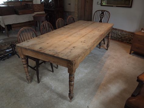 TABLE LARGE VICTORIAN FARMHOUSE REFECTORY PINE SCRUB TOP C1880 Long Rustic Table, Antique Pine Dining Table, Scrubbed Pine Table, Antique Harvest Table, Pine Harvest Table, Pine Farmhouse Table, Antique Farmhouse Table, Scrubbed Pine Furniture, Farmhouse Table And Chairs