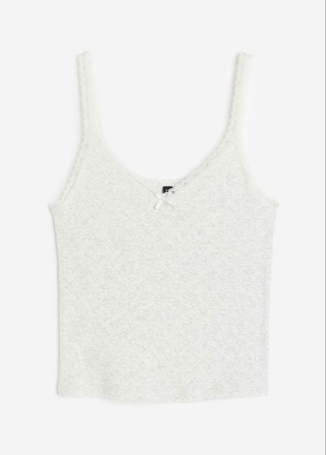 One Piece Shirt, H&m Tank Top, Lace Trim Tank Top, Fashion Mood Board, Strappy Top, Satin Bow, White Sleeveless, Workout Tank Tops, White Tank Top