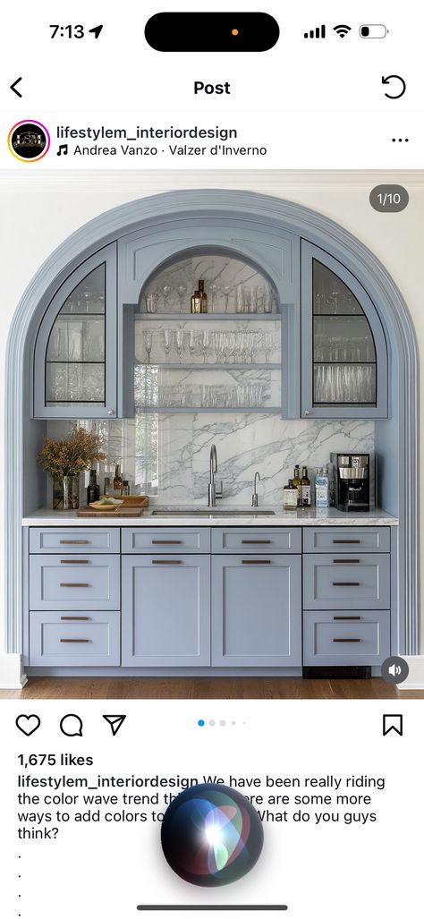 The Established Home Jean Stoffer, Center Hall Colonial Kitchen, The Established Home, Arched Bar, Established Home, Jean Stoffer, Kitchen Built In, Adobe Home, Coffee Bar Ideas