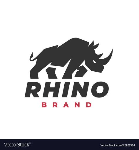 Rhino Illustration, Animal Symbol, Rhino Logo, Logo Character, Animal Symbolism, Gym Fits, Endangered Animals, African Wildlife, Logo Icons