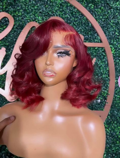 Barbie Hairstyle, Frontal Wig Hairstyles, Birthday Hair, Frontal Hairstyles, Pretty Hair Color, Red Wigs, Dope Hairstyles, Lace Hair, Front Lace Wigs Human Hair