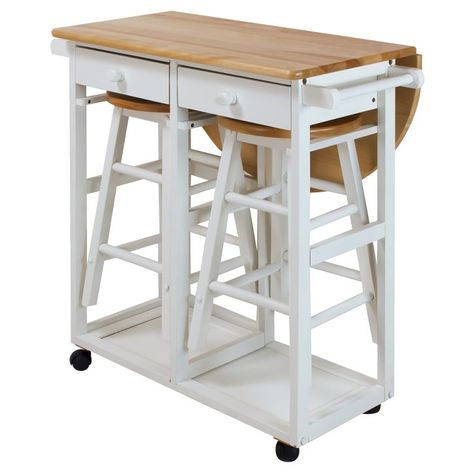 Breakfast Cart, Bar Build, Rolling Kitchen Cart, Kitchen Roll, Drop Leaf Table, Wood Countertops, Casual Home, Kitchen Tops, Apartment Kitchen