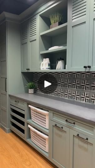 Functional Laundry Room, Renovation Tips, Laundry Room Makeover, Laundry Rooms, Laundry Hacks, Custom Cabinetry, 1k Views, Laundry Room, Laundry Organization