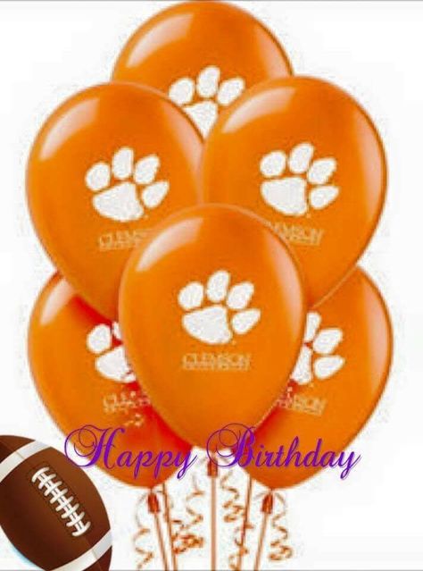 Clemson Georgia Football Team, Clemson Tigers Football, Clemson Fans, Tiger Birthday, Clemson Football, Georgia Football, Tiger Football, Birthday Clipart, Birthday Meme