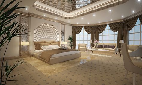 Master Bedroom Lounge on Behance Huge Bedroom Luxury, Rich Bedroom Luxury, Luxury Master Suite, Mansion Bedroom, Exclusive Bedroom, Huge Bedrooms, Luxury Bedroom Design, Rustic Glam, Luxury Bedroom Master