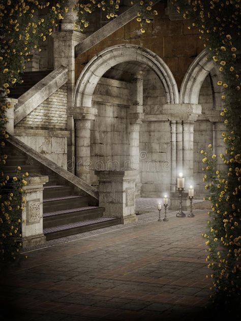 Castle courtyard. With yellow rose vines , #Aff, #courtyard, #Castle, #yellow, #vines, #rose #ad Bricks Background, Castle Inspiration, Castle Courtyard, Fantasy Castles, Fantasy Settings, Castle Window, Castle Building, Court Yard, Medieval Castles