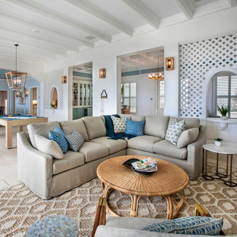 25 Charming Coffered Ceiling Living Room Ideas You Should See Great Room Ceiling Ideas, Coffered Ceiling Living Room, Low Ceiling Ideas, Ceiling Living Room Ideas, Room Ceiling Ideas, Great Room Ceiling, Coffered Ceiling Ideas, White Fireplace, Pool Room