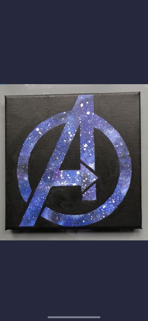 Avengers Painting Ideas Easy, Avengers Painting Ideas On Canvas, Marvel Parking Spot Painting, Star Wars Art Ideas, Marvel Paintings Easy, Marvel Paintings On Canvas, Marvel Craft Ideas, Nerdy Painting Ideas, Marvel Painting Canvases