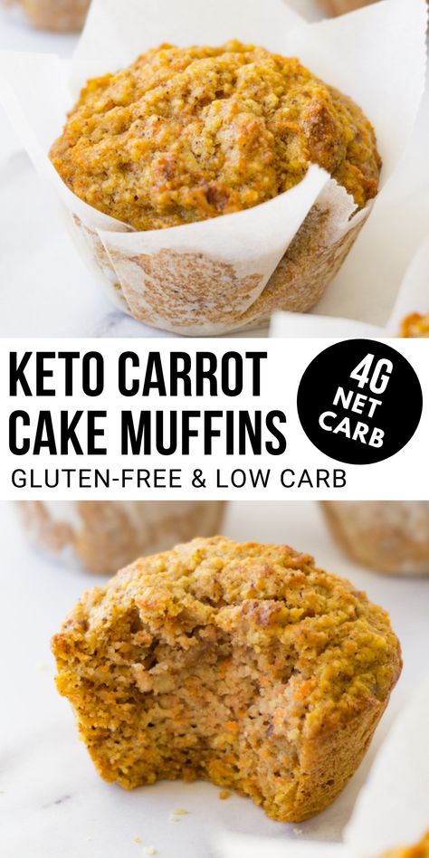 Keto Carrot Cake Muffins, Healthy Carrot Muffins, Carrot Cake Muffin Recipe, Keto Carrot Cake, Low Carb Carrot Cake, Healthy Carrot Cake Muffins, Carrot Muffin Recipe, Dolce Poche Calorie, Desayuno Keto