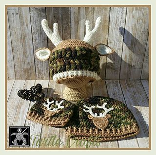 Crochet Deer Hat Pattern Free, Crochet Baby Stuff, Hunting Baby, Crochet Deer, Hat Patterns Free, Yarn Ideas, Crochet Patterns Ideas, Baby Boy Hats, Crochet Hats Free Pattern