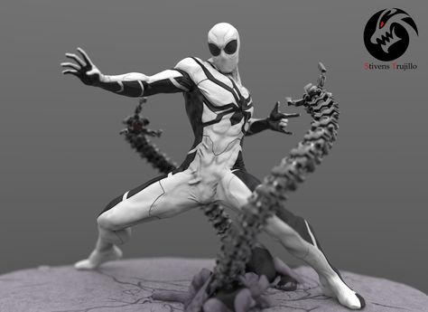 ArtStation - Spiderman Future Foundation , Stivens trujillo Sanchez Future Foundation, Marvel Figure, Spiderman Artwork, Deathstroke, Marvel Comics Art, Marvel 3, Character Poses, Dynamic Poses, Figure Drawing Reference