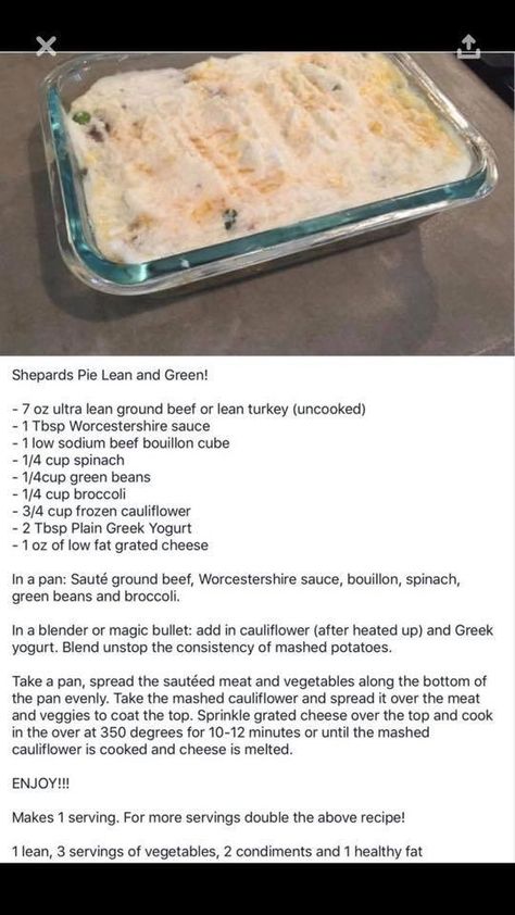 Shepherd’s Pie Lean Green Meals, Spinach Manicotti, Medifast Recipes, Lean Protein Meals, Lean And Green, Lean Meals, Lean And Green Meals, Shepherd's Pie, Lean Beef