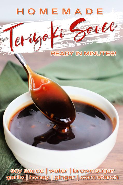 This homemade Teriyaki Sauce is perfect for making stir fry, a marinade, or to spoon over rice and veggies. It's so fast and simple to make teriyaki sauce, you may skip the store-bought version from now on! #sauce #teriyaki #teriyakisauce #homemadesauce #stirfry Best Teriyaki Sauce, Make Teriyaki Sauce, Teriyaki Sauce Recipe, Teriyaki Marinade, Teriyaki Glaze, Vegan Tofu, Sweet Cooking, Homemade Teriyaki Sauce, Veggie Delight