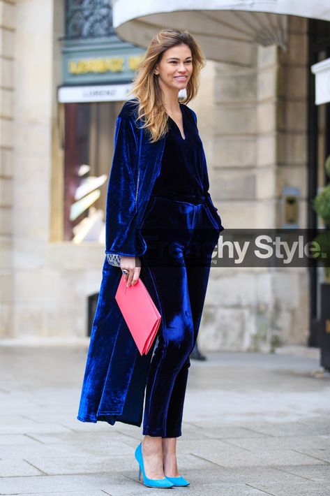 blue heel pumps, blue velvet maxi coat, blue velvet pants, blue velvet shirt, blue velvet trousers,... Velvet Pants Outfit Winter, Velvet Shirt Outfit, Blue Velvet Coat, Velvet Coat Women, Velvet Pants Outfit, Blue Velvet Shirt, Blue Velvet Pants, Pants Outfit Winter, Winter Pants Outfit