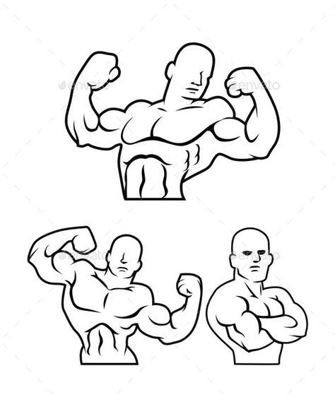 Body Builder Silhouette Body Builder Drawing, Body Builder Pose, Gym Drawing, Gym Pose, Fitness Vector, Powerlifting Training, Body Building Tips, Bodybuilding Program, Gym Boy