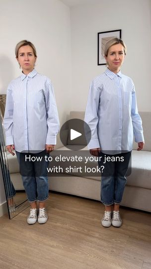 Jeans With Shirt, Jean Shirt Outfits, Style Blue Jeans, Jeans And Shirt, Pointy Toe Shoes, Jean Shirt, Shirt Outfits, Style Coach, Classic Jeans