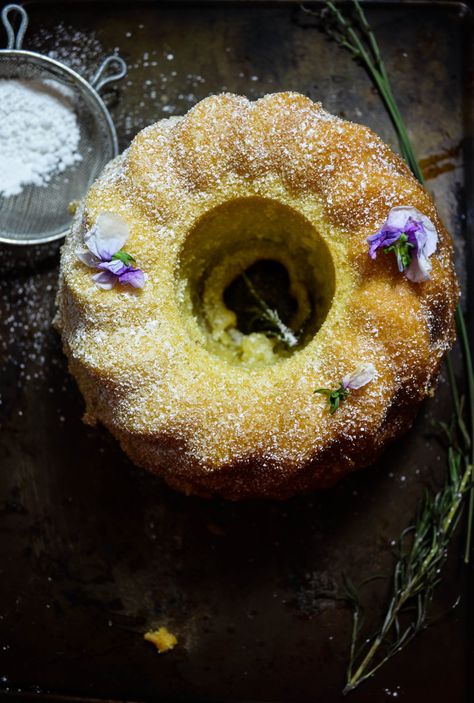 olive oil cake with lavender Cake With Lavender, Olive Oil Cake Recipe, Lavender And Rosemary, Lavender Cake, Light Sauce, Lavender Recipes, Olive Oil Recipes, Culinary Lavender, Oil Cake