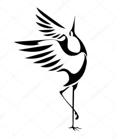 Crane Drawing, Cartoon Tattoo Ideas, Simple Wall Paintings, Animated Shows, Charcoal Artwork, Wave Drawing, Art Deco Lines, Cartoon Tattoo, Logo Animal