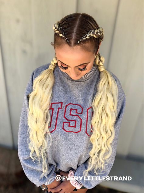 Braids 2024, Long Hair Tutorial, Pigtail Braids, Feed In Braid, Braids With Extensions, School Hairstyles, Hair Braids, Goddess Braids, Lovely Things