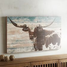 Bull Horns Wall Decor, Western Wall Decor, Western Bedroom Decor, Texas Wall Art, Western Wall Art, Cow Art, Western Home Decor, White Home Decor, Western Decor