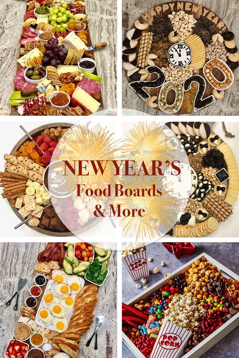 New Year's Food Boards & More by The BakerMama Nye Party Food, The Baker Mama, Baker Mama, New Years Eve Snacks, Nye Food, New Years Eve Menu, New Year's Snacks, New Years Eve Party Ideas Food, New Years Eve Dessert