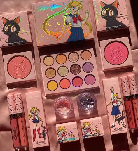 softness daily ✨ on Twitter: "sailor moon x colorpop 🎀… " Sailor Moon Makeup Cosmetics, Sailor Moon Makeup Palette, Sailor Moon Makeup Products, Sailor Moon Colourpop, Makeup Pallets Aesthetic, Sailor Moon Makeup, Moon Makeup, Makeup Palette Collection, Makeup Pallets