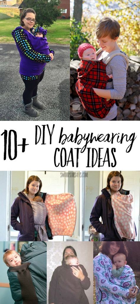 Babywearing coats are expensive! Check out these diy babywearing coat tutorials and patterns so you can make your own coat for back or front carrying your child in a carrier. #babywearing #diybabywearingcoat Baby Wearing Diy, Sewing Classes For Beginners, Baby Wearing Coat, Couture Bb, Diy Tricot, Beginner Sewing Projects Easy, Sewing Projects For Kids, Sewing Stitches, Sewing Class