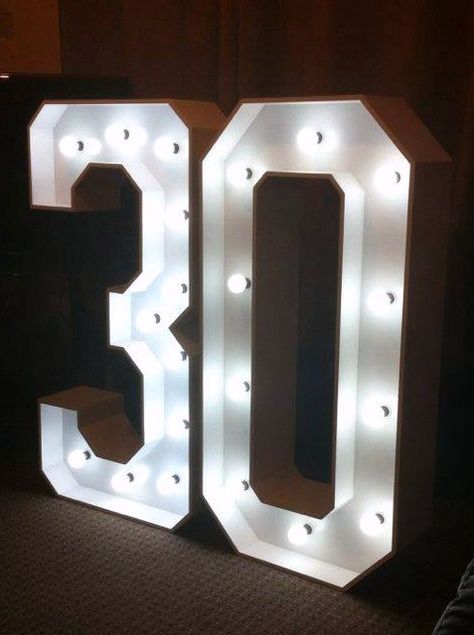 Hobby lobby? Number Lights, 30th Birthday Themes, Brunch Decor, 40 Birthday, 30th Party, Casino Royale Party, Dirty 30, 30th Birthday Parties, Casino Royale