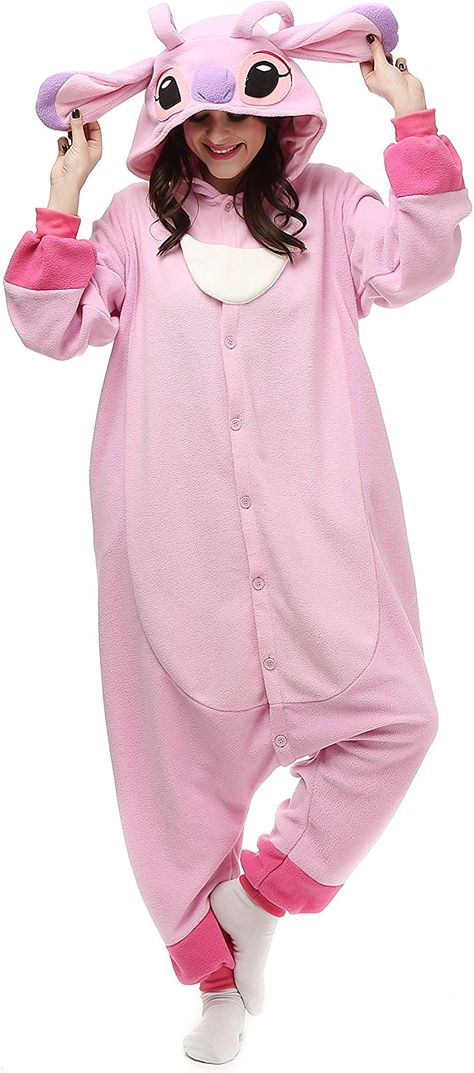 Stitch Onesie, Lilo Und Stitch, Onesie Costumes, Animal Onesie, Animal Pajamas, Pink Stitch, Onesie Pajamas, Funny Costumes, Party Kleidung