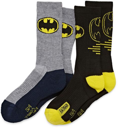 LICENSED PROPERTIES Batman Crew Socks 2-pc. #affiliate Batman Socks, Superhero Art, Superhero Comic, Crew Socks, Batman, Socks, Free Shipping