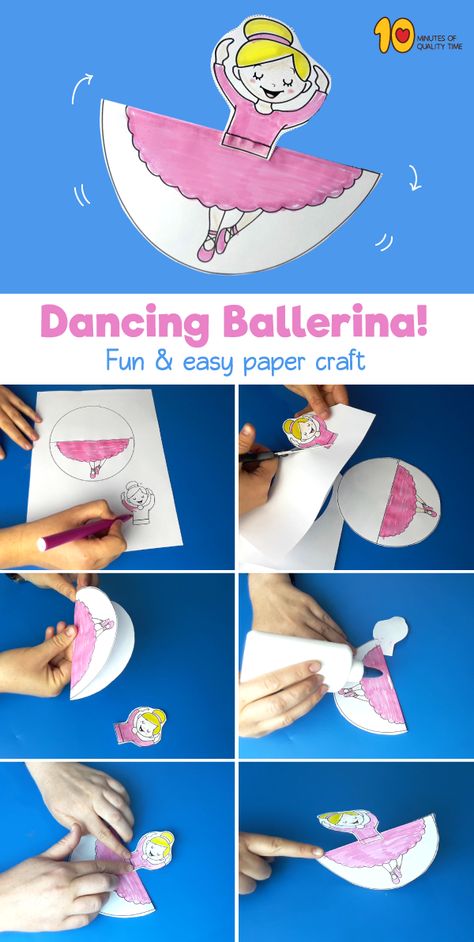 Rocking Crafts - Dancing Ballerina! #kidsprintables #kidsactivities #kidscrafts#papercraft Dancing Crafts For Preschoolers, Ballerina Crafts For Kids, Dancing Crafts, Ballerina Crafts, Ballet Crafts, Dance Crafts, Princess Crafts, Dancing Ballerina, Dragon Crafts