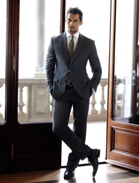 Sexy snaps of  David Gandy modelling Marks and Spencer's winter menswear collection have been unveiled. David Gandy Suit, Le Male, David Gandy, Mens Luxury Fashion, Suit Up, Interview Outfit, Men’s Suits, Mens Winter Fashion, Business Suit