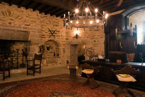 inside a castle | Home Photo gallery History Business prospects Maps and Plans Buying in ... Medieval Home Decor, Castle Bedroom, Grand Hall, Castles Interior, Medieval Houses, Stone Walls, French Chateau, Limousin, Medieval Castle