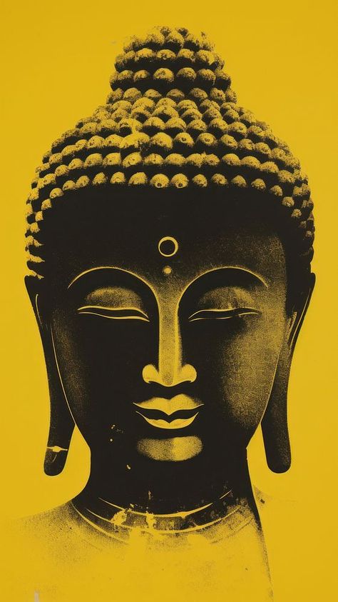 Buddha statue yellow art representation. | premium image by rawpixel.com / Tang Spiritual Wallpaper Iphone, Wallpaper Buddha, Buddha Spiritual, Buddha Wallpaper, Black Buddha, Sanatan Dharm, Female Face Drawing, Spiritual Wallpaper, Buddha Painting