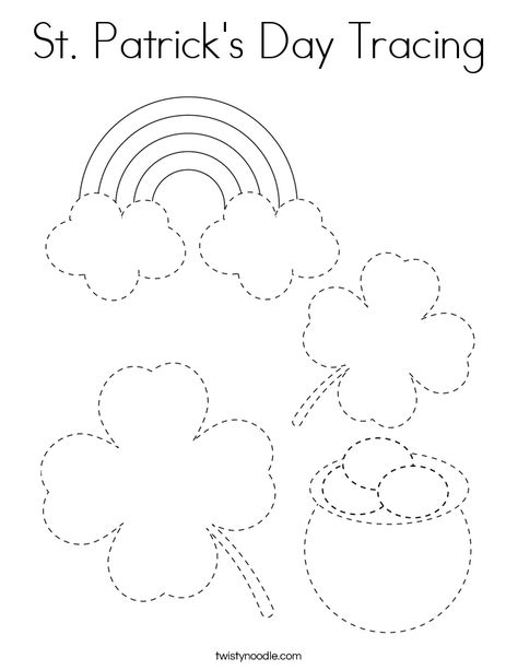 St Patrick's Day Tracing Coloring Page - Twisty Noodle March Tracing Worksheet, St Patricks Day Coloring Pages Preschool, St Patrick Coloring Pages, St Patrick Day Printables Free, St Patrick’s Day Worksheets, St Patricks Day Preschool Activities Art, St Patricks Day Coloring Pages Free, St Patrick’s Day Coloring Pages, St Patricks Day Worksheets