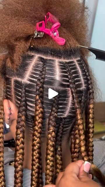 Daina | Retired Braider + Educator on Instagram: "@ttaystouch 

#stitchbraids #stitchersgonnastitch #braids #braider #braid #braidideas #braidseason #réel #reels #reelsinstagram #viralvideos #explorepage #braidboss #stitchgoat #knotlessbraids #fulanibraids #tribalbraids #howtobraid #braidboss #braidinstructor #lemonadeknotlessbraids
#fulanibraids #tribalbraids 
#goddessbraids #braidbosssociety #andersonsc #SCBraidInstructor #greenvillebraider" 3 Layer Feed In Braids, Layer Feed In Braids, Jumbo Knotless Box Braids, Latest Braid Styles, Braids Designs, Layer Feed, Jumbo Knotless, Feed In Braids, Knotless Box Braids