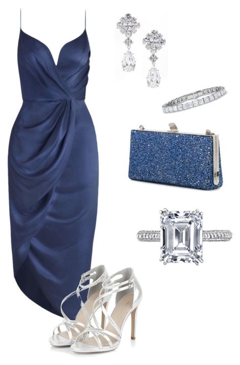 Midnight Theme Outfit, Cocktail Theme Outfits, Midnight Blue Dress Formal, Midnight Blue Dresses, Midnight Blue Outfit, Dark Blue Dress Outfit, Dressup Ideas, Semi Formal Outfits For Women, Blue Dress Outfits