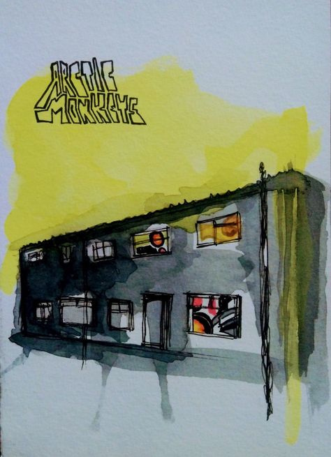 Arctic Monkeys Poster Drawing, Arctic Monkeys Favourite Worst Nightmare Poster, Arct Monkeys Poster, Room Posters Arctic Monkeys, Arctic Monkeys 505 Aesthetic, Artic Monkeys Painting Ideas, Arctic Monkeys Art Drawing, Arctic Monkeys Artwork, 505 Arctic Monkeys Poster